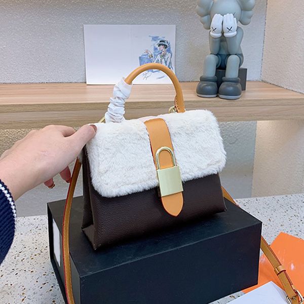 

postman's bag shoulder messenger bag women crossbody purse genuine leather handbag classic letter print corduroy hardware lock lady fla