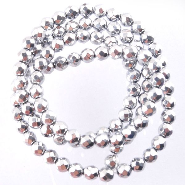 

2/3/4/6/8mm silver hematite materials beads no magnetic faceted shape accessories beads stone for diy jewelry bracelet making bl322, Black