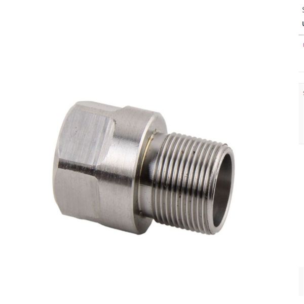 

stainless steel thread adapter 1/2-28 m14x1 m15x1 to 5/8-24 muzzle device