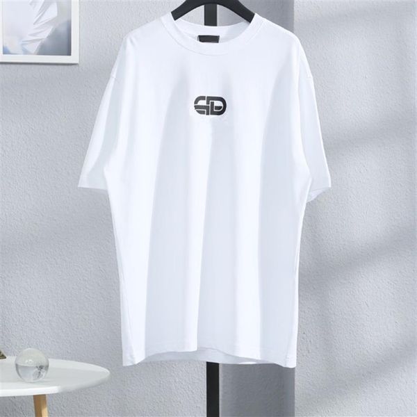 

21ss europe paris summer spring luxury fashion t-shirts lock print men women cotton tee short sleeve high street tshirt188k, White;black