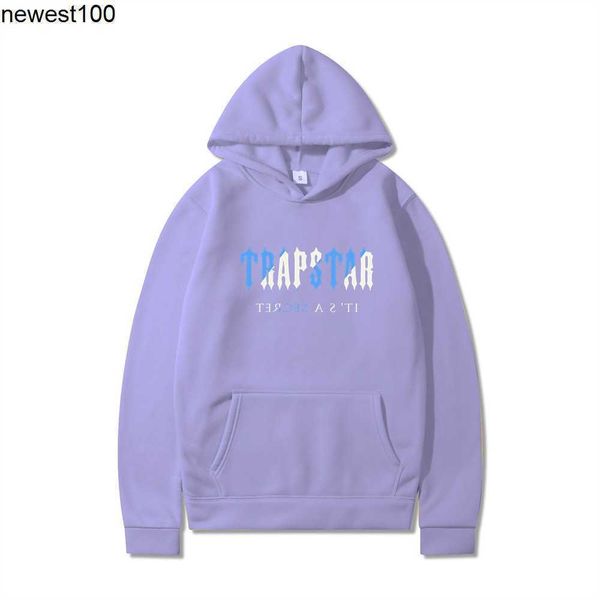 

men's hoodies designer sweatshirts trapstar letter printed men's women's sportswear fleece loose hooded sweater, Black