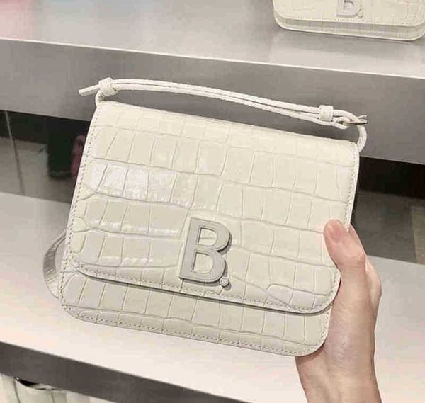 

designer balencigas trendy bags bags women's white summer 2022 b family genuine leather small square single