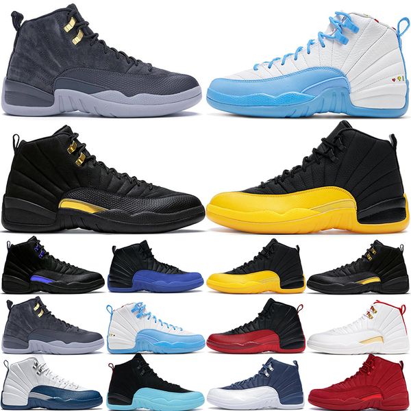 

mens basketball shoes 12 12s j12 for men emoji fiba indigo stealth taxi flu game dark grey gym red hyper royal michigan university blue play