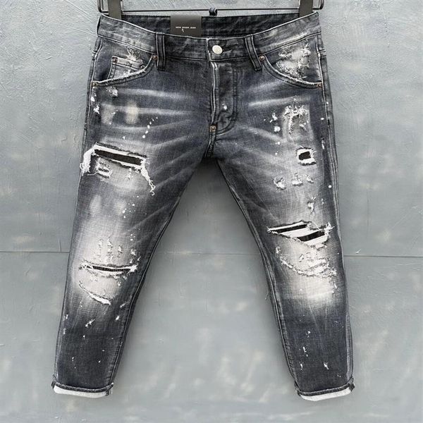 

brand of fashionable european and american men's casual jeans high-grade washing pure hand grinding quality optimization l3027, Blue