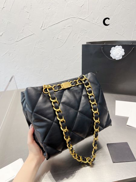 

shoulder bag luxury tote purse brand handbag message bags genuine leather cluth crossbody original 5a quality lambskin 29cm gold chain women