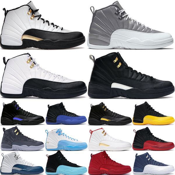 

jordens 12 jorda 12s basketball shoes j12 for men emoji fiba indigo stealth taxi flu game dark grey gym red hyper royal michigan university