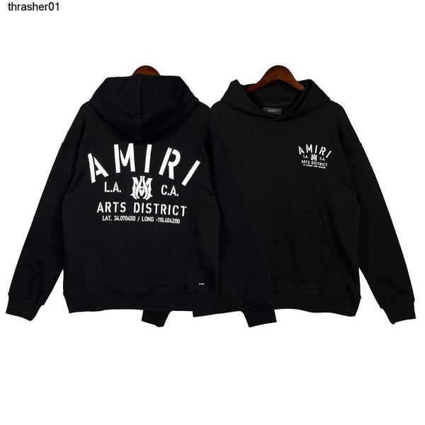 

men's hoodies designer sweatshirts men's sweater amirs letter slogan letter printing street beauty couple black sweater men hooded