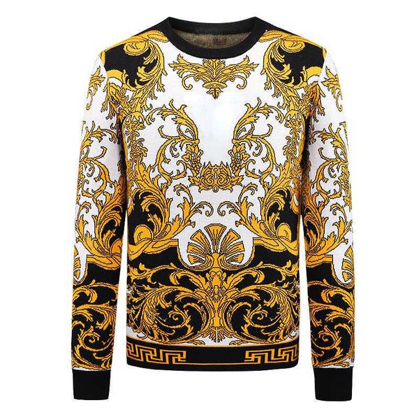 

winter mens sweater vers designer hoodie medusa embroidered wool sweaters men women hip-hop loose knit pullover sweatshirt, White;black