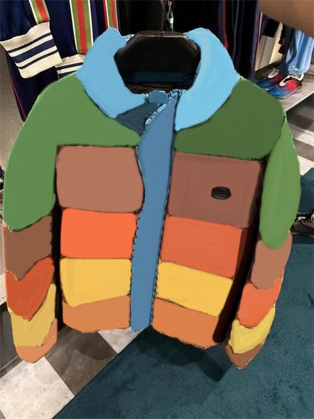 

brand designer women's short down jacket thickened thermal jacket coat letter printing zipper long sleeve loose fashion casual wear, Black