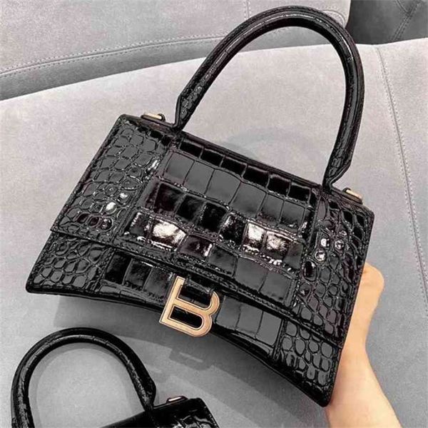 

designer balencigas bags hourglass handbags bag advanced sense high version women's crocodile hand leather shoulder diagonal