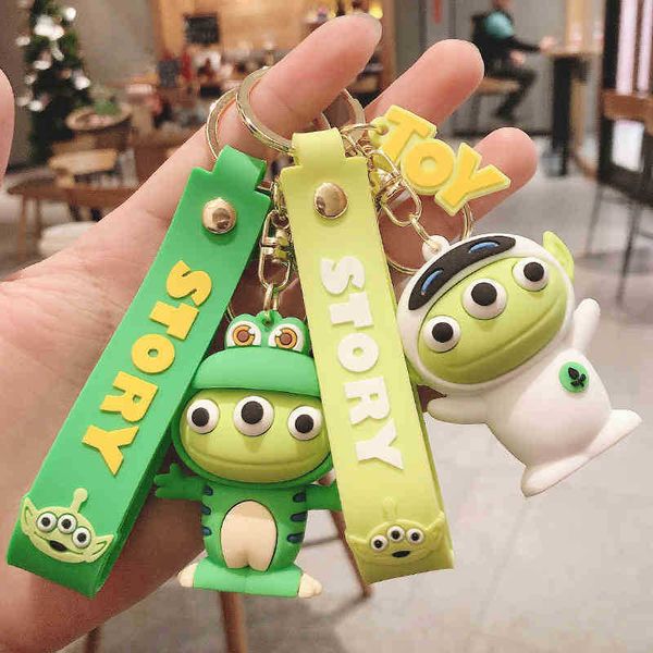 

keychains creative cartoon three eyes pixar key cute bag car pendant small gift, Silver