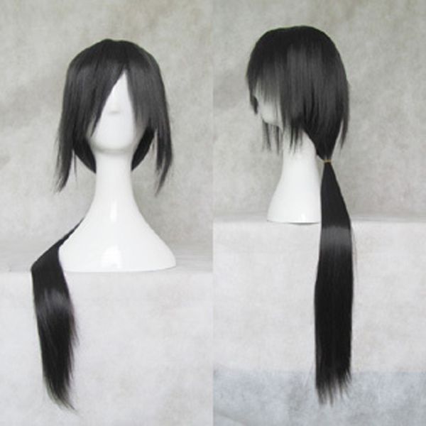 

popular cosplay black horse short hair long hair horsetail wig