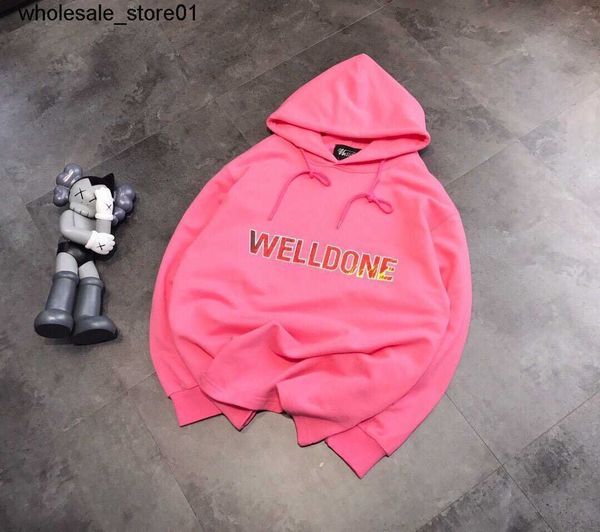 

men's hoodies designer sweatshirts sweater women's version loose medium length we11done warm fashion streetwear hoodie, Black