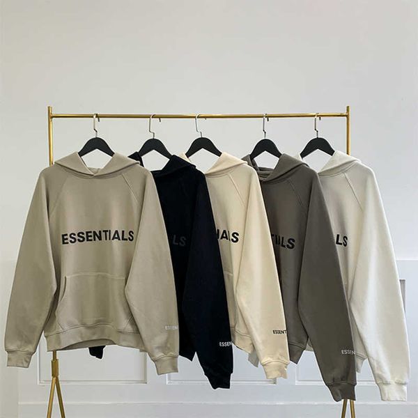 

2022 new hoodies sweatshirt streetwear fashion brand essential men's women's silica gel letter hip hop loose oversize ldj0, Black