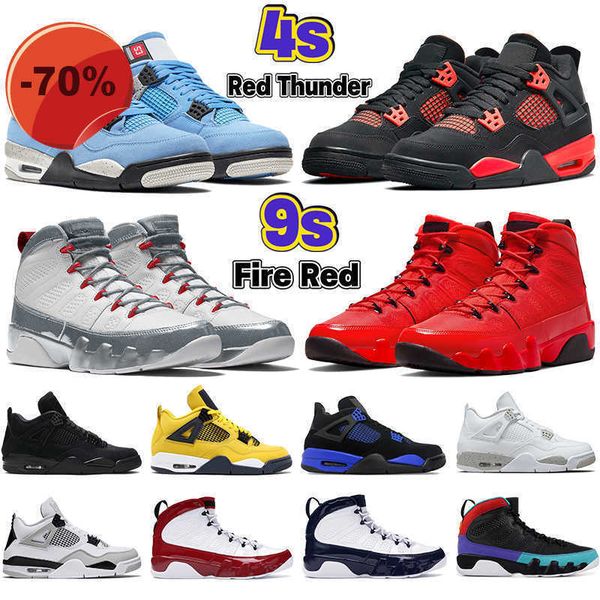 

mens 4 4s basketball shoes 9 9s chile fire red military black game royal university blue white oreo shimmer red thunder cat bred patent men