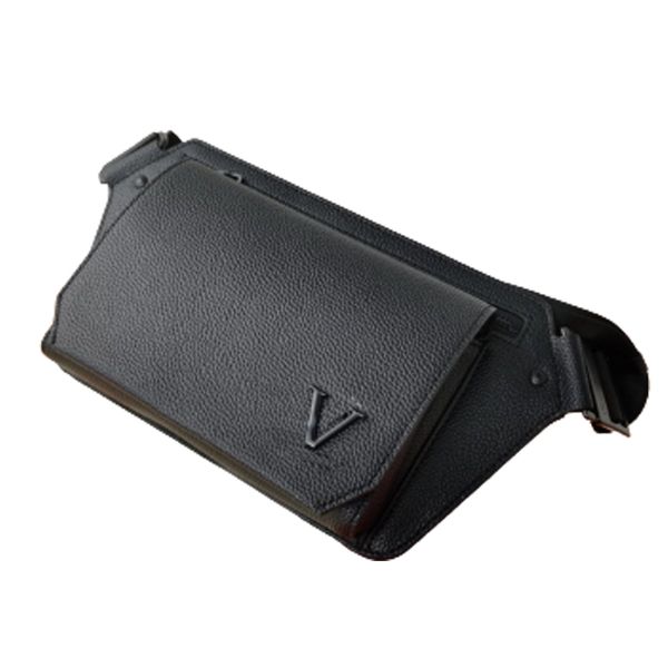 

m57081 slingbag men designer bag cross-body original calf leather black metal shoulderbag purse messenger flap magnetic closure waist pack l