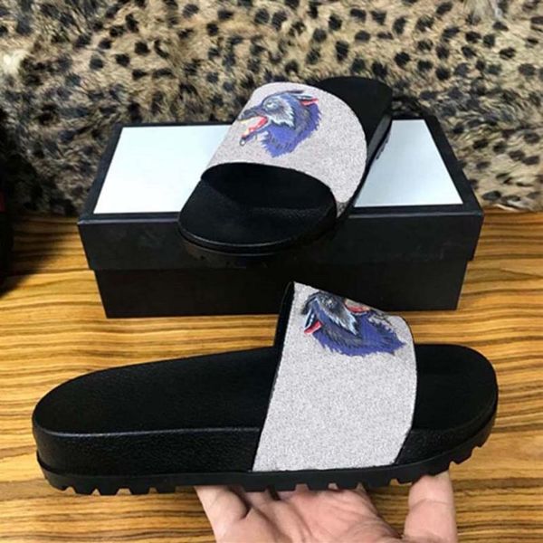 

stylish slipper tigers fashion sandals men women shoes tiger cat design summer huaraches slipper flip shoe02 pg03260c, Black