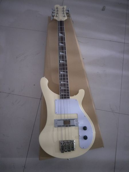 

8 strings 4003 cream white electric bass guitar s8 maple glo 1992 triangle mop fingerboard inlay string thru body bridge