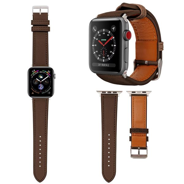 

Designer Straps for Bracelet Apple Watch band Watches Bands Men Leather Cross Lines Strap Compatible with smartwatch series 8 ultra 49mm 45mm watchband smartwatchs