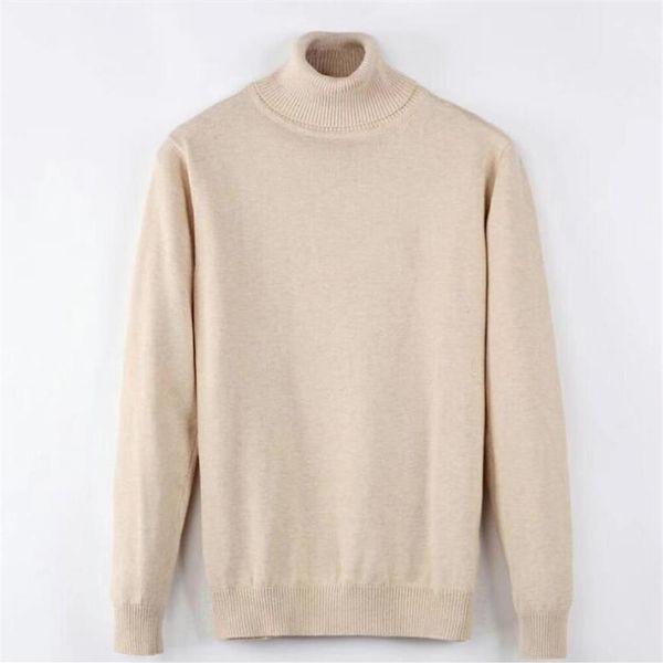 

autumn and winter small horse long sleeve high-neck men's sweater knit sweater fashion high-neck solid color 960, White;black
