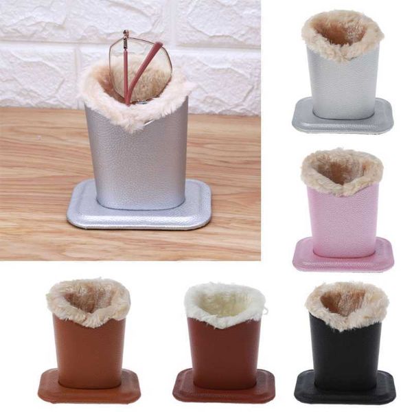 

jewelry boxes pu leather eyeglass holders sunglass stands with soft plush lining holder safe lined glasses case l221021, Black;white