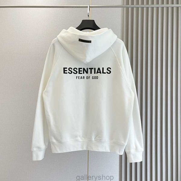 

es hoodies men's hoodies sweatshirts essentials multi thread zipper hoodie fog high street loose feel of god trend coat 17, Black