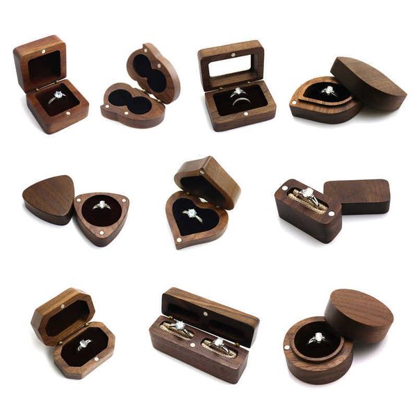 

jewelry boxes wood engagement ring for proposal - small holder l221021, Black;white