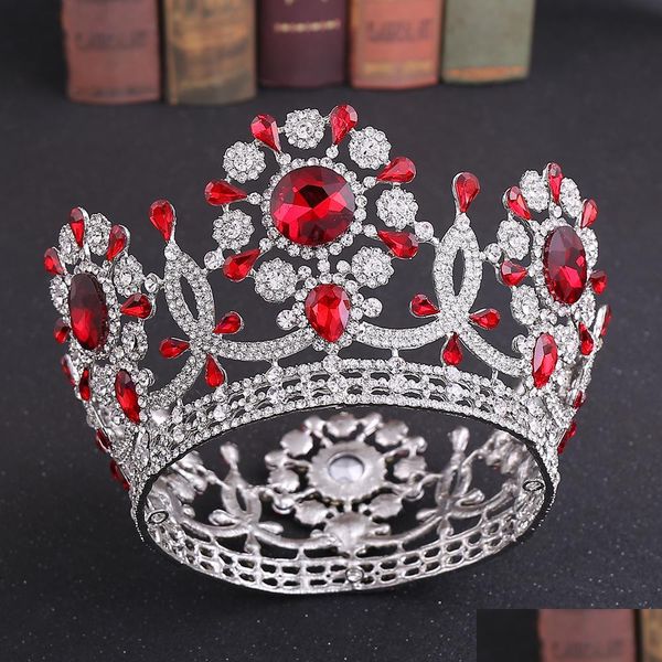 

wedding hair jewelry 2021 new stunning sier white crystals fl wedding tiaras and crowns bridal accessories vintage baroque drop deliv dhfmu, Slivery;golden