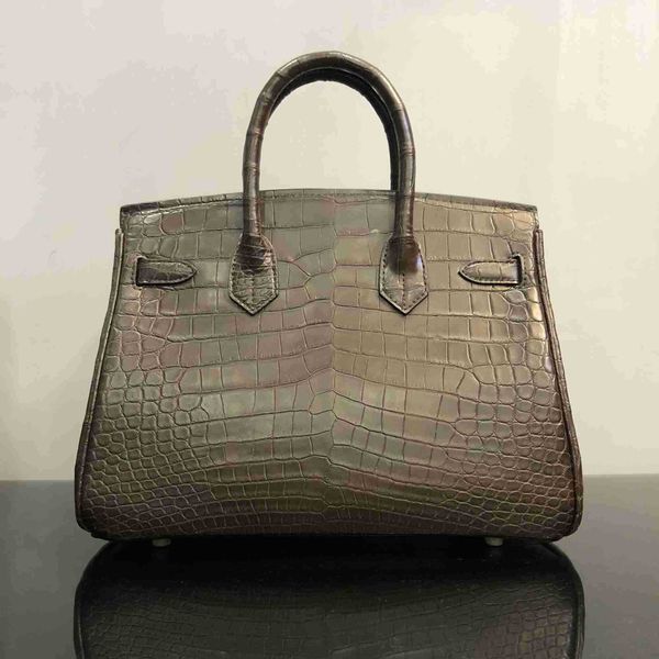 

designers handbags hbirkins designer 2023 crocodile skin 30cm fashion versatile bag in foreign style women's large capacity ayw