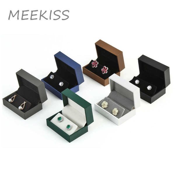 

jewelry boxes new high-end leather-filled paper storage ring earring packaging l221021, Black;white