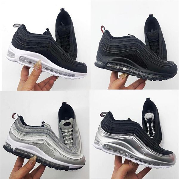 

97 kids sean wotherspoon running shoes for youth chaussures boys 97s sneakers girls shoe child sneaker children trainers teenage262d, Black