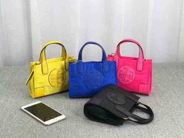 

t0rysburchs luxury handbags selling ella tote mini nylon cloth bag messenger hand simple and lovely hand 5 colors, Black