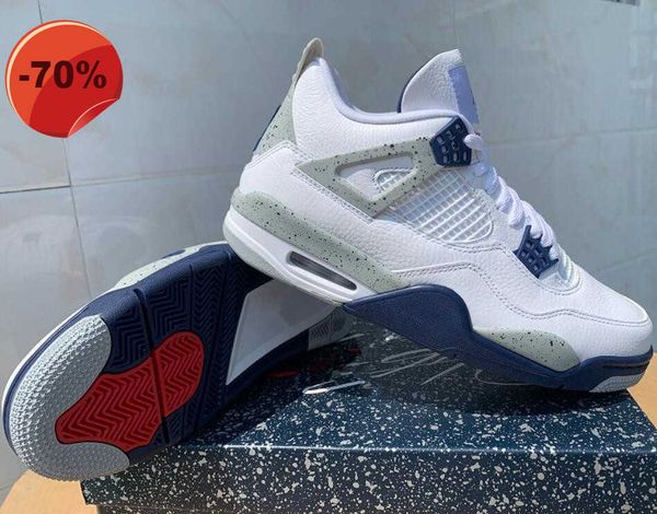

4s midnight navy basketball shoes 2023 sneaker trainer with box size us 7-13