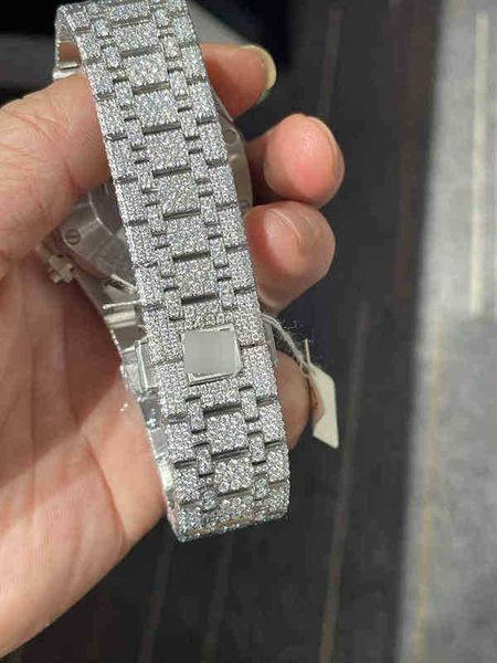 

wristwatch 2022 accept customization men luxury watch iced out vvs watch bling diamond watch6mf14ao7, Silver