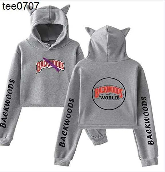 

2021 designer new classic fashion hoodies backwoods cigar cat ear sweater sport is essential, Black