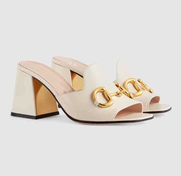 

Sexy Women slide high heels sandal slipper puppy heeled luxury design shoes Fashion square head sandals patent leathers super quality. Cool