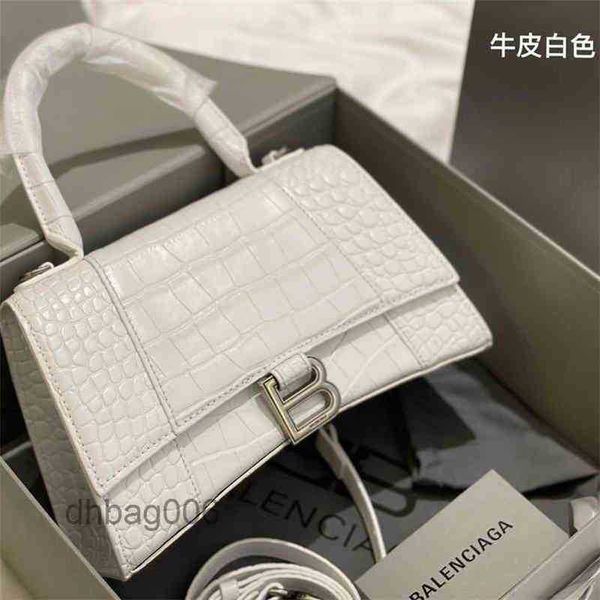 

designer bag balencigas handbag 2022 messenger leather hourglass crocodile high-end high version female mut