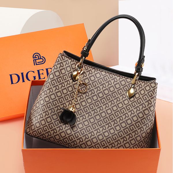 

2022 new style fashion women's bag designer large capacity handheld one shoulder crossbody bag printed totes messenger sac evening bags
