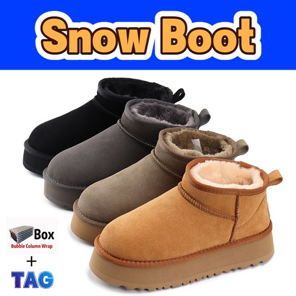 

women tasman slippers chestnut fur slides australia snow boots tazz slipper classic ultra mini platform boot womens winter shearling slipper, Black