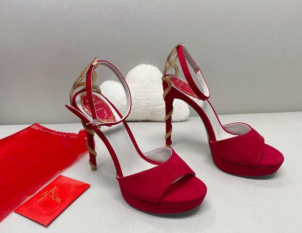 

with box brand renecaovilla morgana sandals shoes gold crystal snake wrapped women high heels gladiator sandalias lady dress bridal wedding, Black