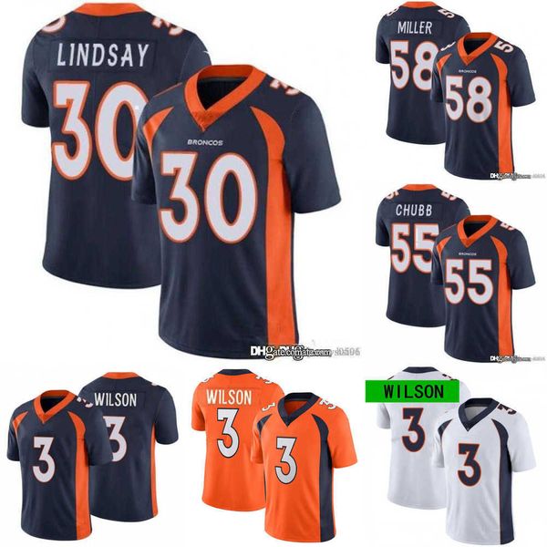 

football jerseys denver''broncos''men women youth 3 russell wilson 2 patrick surtain ii 14 courtland sutton 7 john elway, Black;red