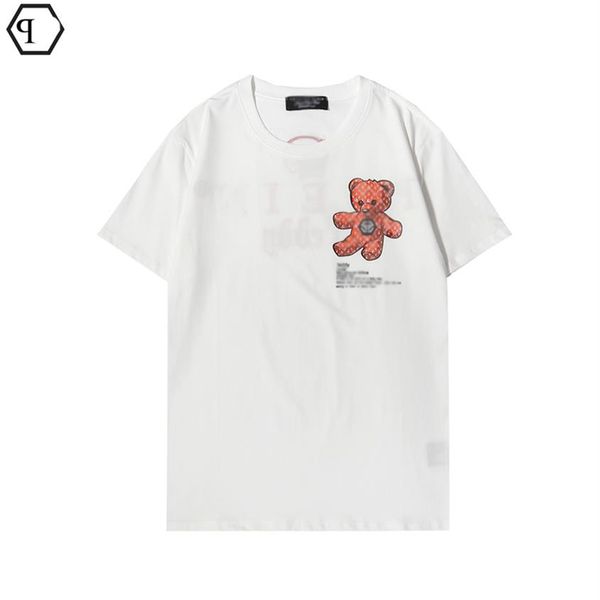 

phillip plain men designer pp skull diamond t shirt short sleeve dollar brown bear brand tee o-neck skulls tshirt tee268q, White;black