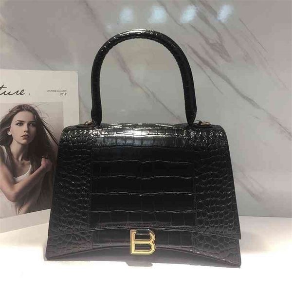 

designer balencigas bags hourglass handbags high version women's crocodile leather one shoulder diagonal handbag