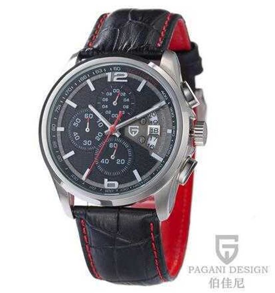 

pagani design watches men luxury brand multifunction quartz men chronograph sport watch dive 30m casual watch relogio masculino, Slivery;brown