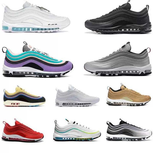 

shoes designer 97 men's running triple white black halloween outdoor men's women's sneakers