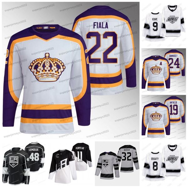 

la pierre luc dubois kevin fiala jersey anze kopitar adrian kempe drew doughty cal petersen phillip danault gabriel vilardi zack macewen ale, Black;red