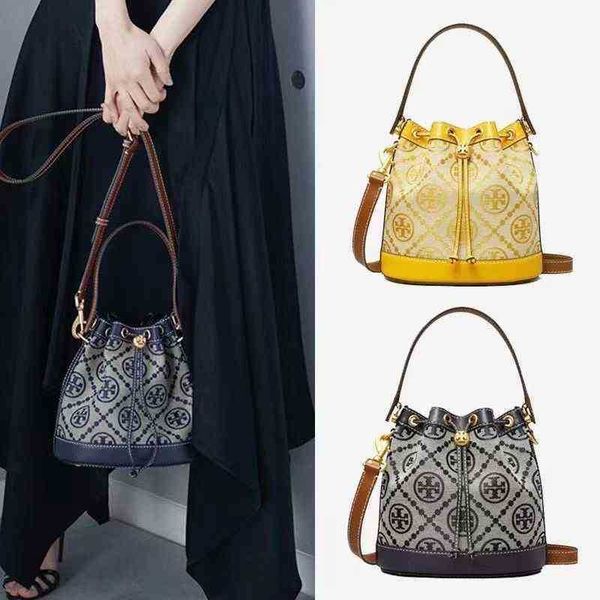

designer torys bags crossbody handbags foreign trade cattle same european american versatile drawstring bucket bags jacquard clot