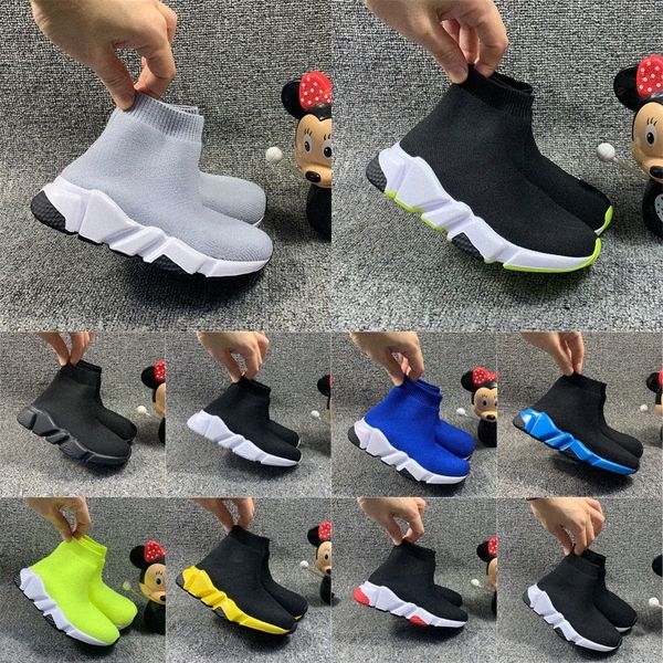 

baby kids shoes sock boots shoe speed sneaker boot designer high black trainers girls kid youth toddler infants children girl toddlres desogmer g3xj#, With box