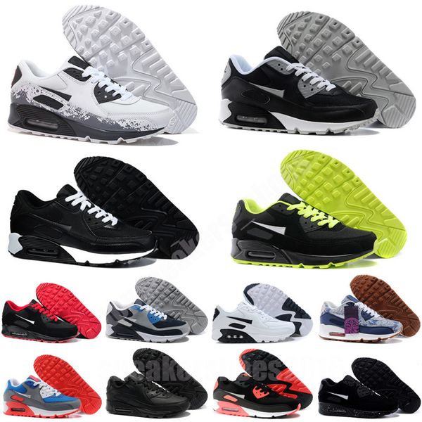 

running shoes men trainers sneakers green grape infrared london og designer 90 90s mens bred total be true camo 36-46, Black