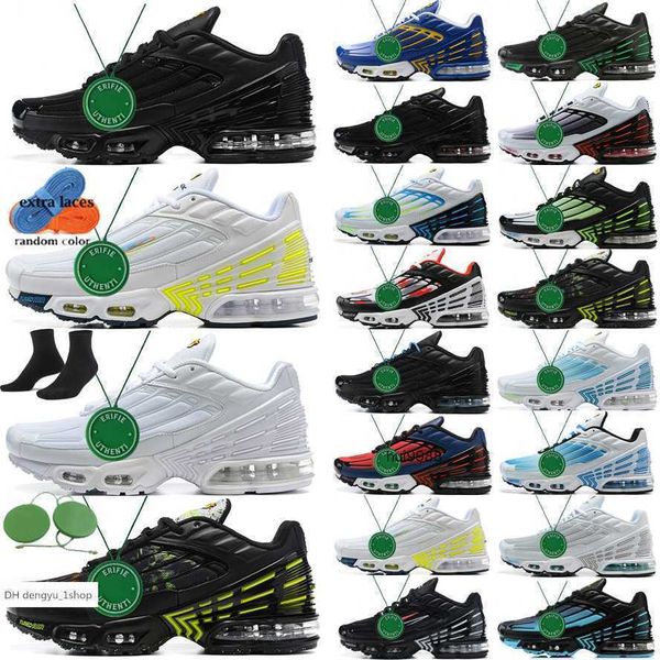 

running shoes man sneakers sports shoe mesh bred white black navy laser hyper blue orange red with box mens tn plus 3 maxs tuned air nks